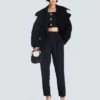 Stickad bralette-top med knappar Stickad bralette-top med knappar