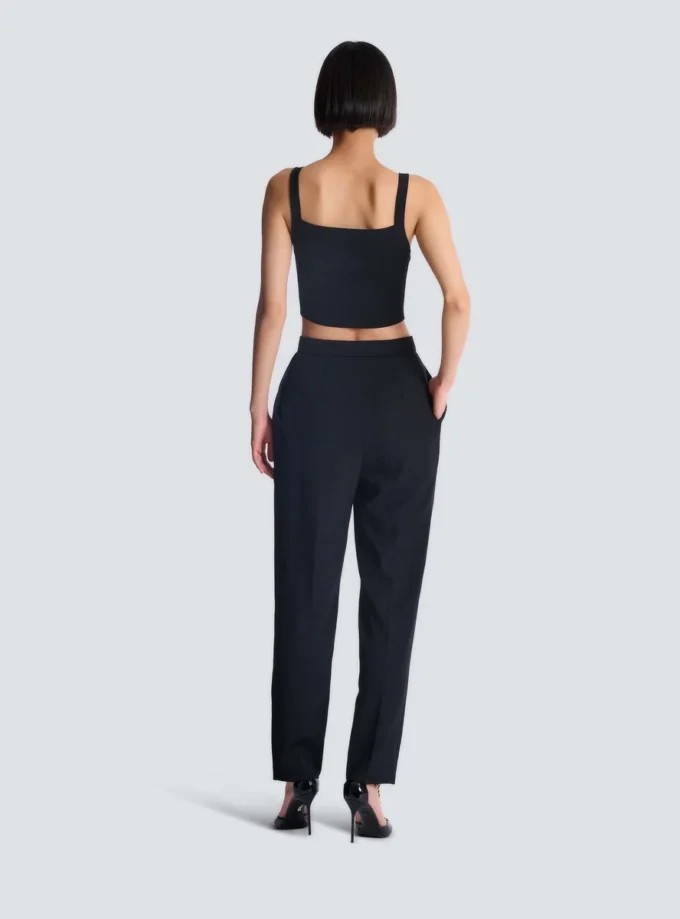 Stickad bralette-top med knappar Stickad bralette-top med knappar