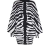 Stickad klänning med zebraintarsia