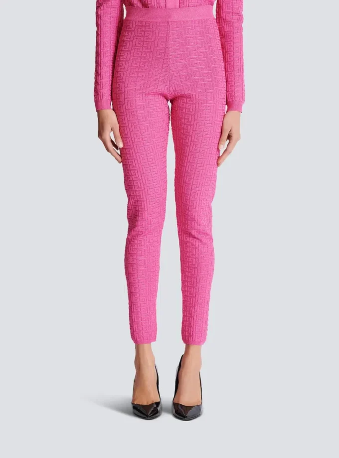 Stickade leggings med monogram Stickade leggings med monogram