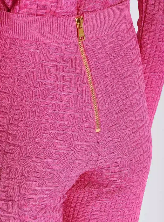 Stickade leggings med monogram Stickade leggings med monogram