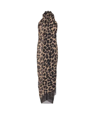 Strandskjorta med leopardmönster