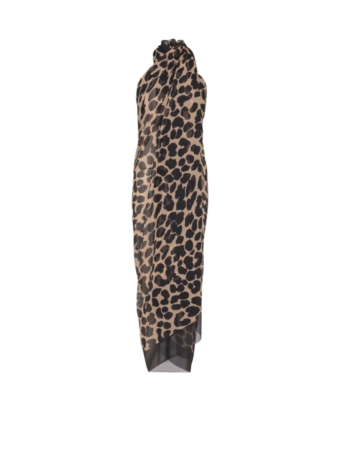 Strandskjorta med leopardmönster