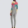 Stretchbyxor i Prince of Wales-jacquard Stretchbyxor i Prince of Wales-jacquard