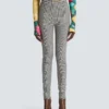 Stretchbyxor i Prince of Wales-jacquard Stretchbyxor i Prince of Wales-jacquard