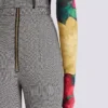 Stretchbyxor i Prince of Wales-jacquard Stretchbyxor i Prince of Wales-jacquard