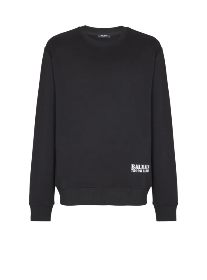 Sweatshirt med liten Balmain-stämpel Sweatshirt med liten Balmain-stämpel