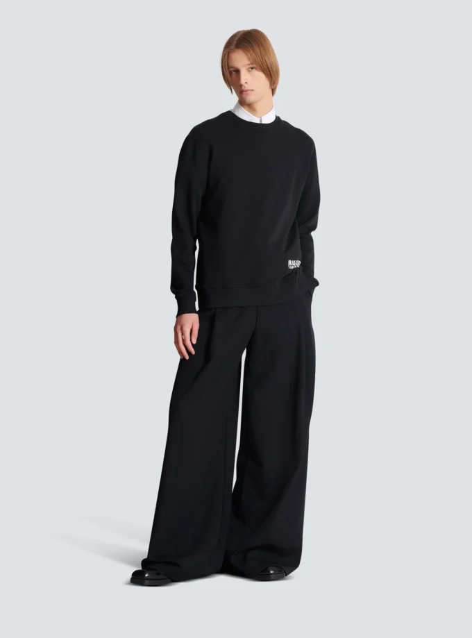 Sweatshirt med liten Balmain-stämpel Sweatshirt med liten Balmain-stämpel