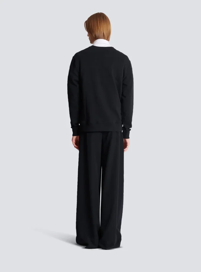 Sweatshirt med liten Balmain-stämpel Sweatshirt med liten Balmain-stämpel