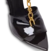 Sync sandaler i lackat kalvskinn