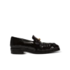 Synkroniserade glaserade läderloafers