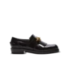 Synkroniserade glaserade läderloafers
