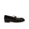 Synkroniserade glaserade läderloafers