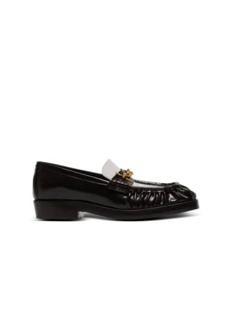 Synkroniserade glaserade läderloafers