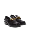 Synkroniserade glaserade läderloafers