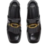 Synkroniserade glaserade läderloafers