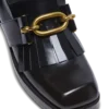 Synkroniserade glaserade läderloafers