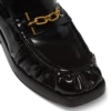 Synkroniserade glaserade läderloafers