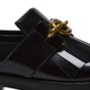 Synkroniserade glaserade läderloafers