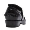 Synkroniserade glaserade läderloafers