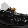 Synkroniserade glaserade läderloafers