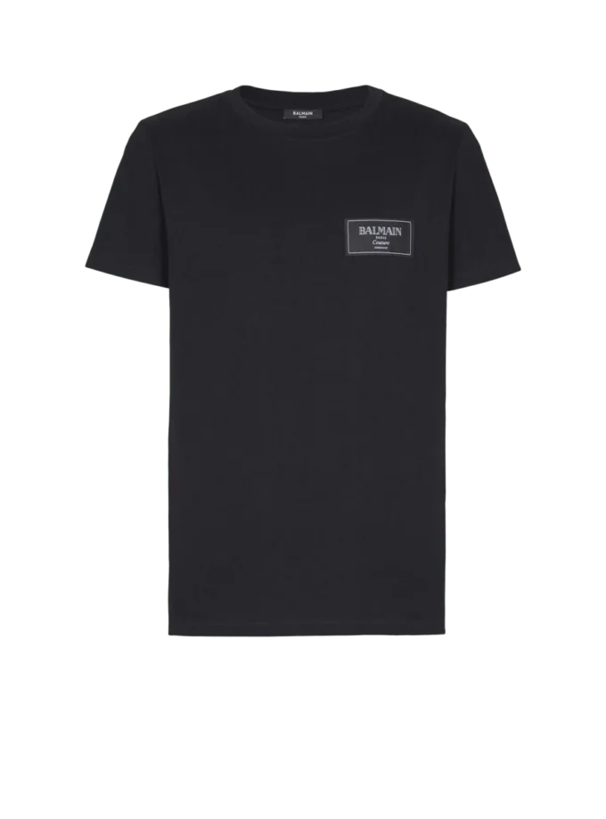 T-shirt med Balmain Couture-etikett T-shirt med Balmain Couture-etikett