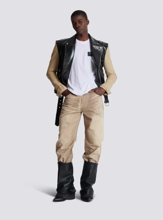 T-shirt med Balmain Couture-etikett T-shirt med Balmain Couture-etikett