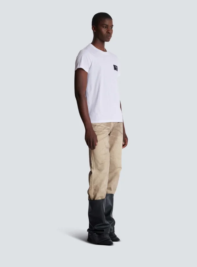 T-shirt med Balmain Couture-etikett T-shirt med Balmain Couture-etikett