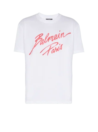 T-shirt med Balmain Lipstick-tryck