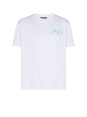 T-shirt med Balmain Paris Brush-tryck