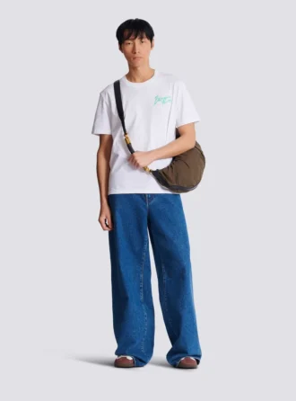 T-shirt med Balmain Paris Brush-tryck