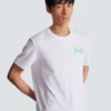 T-shirt med Balmain Paris Brush-tryck T-shirt med Balmain Paris Brush-tryck