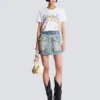 T-shirt med Balmain Paris Chain-tryck T-shirt med Balmain Paris Chain-tryck