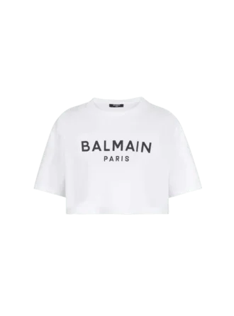 T-shirt med Balmain Paris-tryck