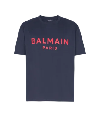 T-shirt med Balmain Paris-tryck