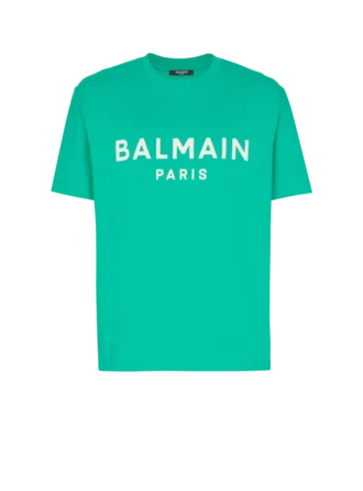 T-shirt med Balmain Paris-tryck