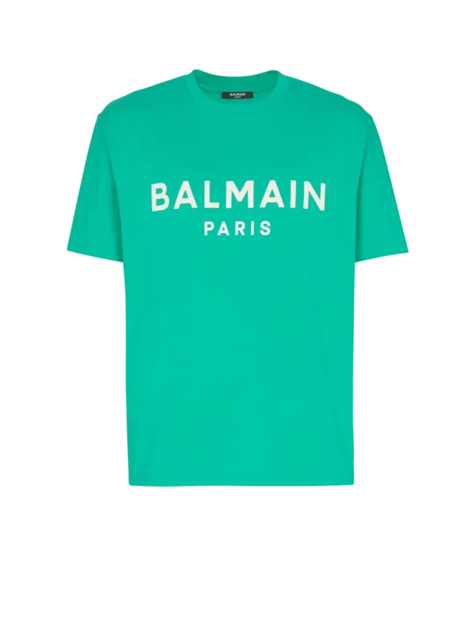 T-shirt med Balmain Paris-tryck