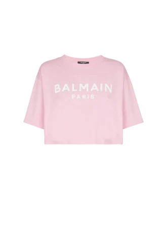 T-shirt med Balmain Paris-tryck