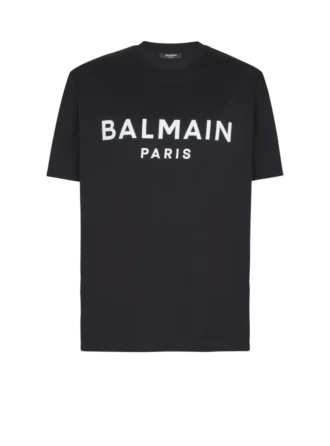 T-shirt med Balmain Paris-tryck