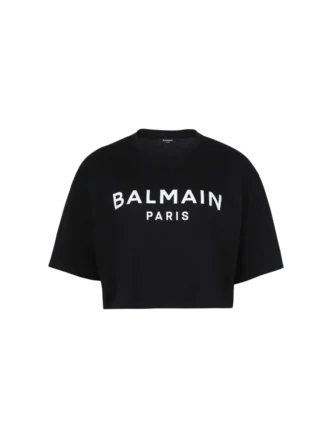 T-shirt med Balmain Paris-tryck