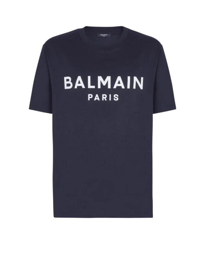 T-shirt med Balmain Paris-tryck