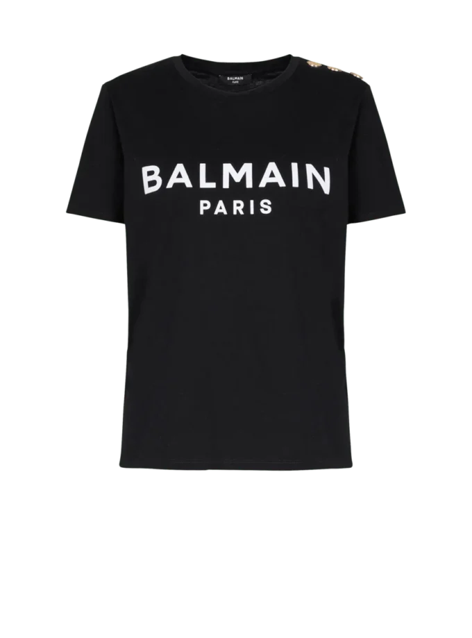 T-shirt med Balmain Paris-tryck T-shirt med Balmain Paris-tryck