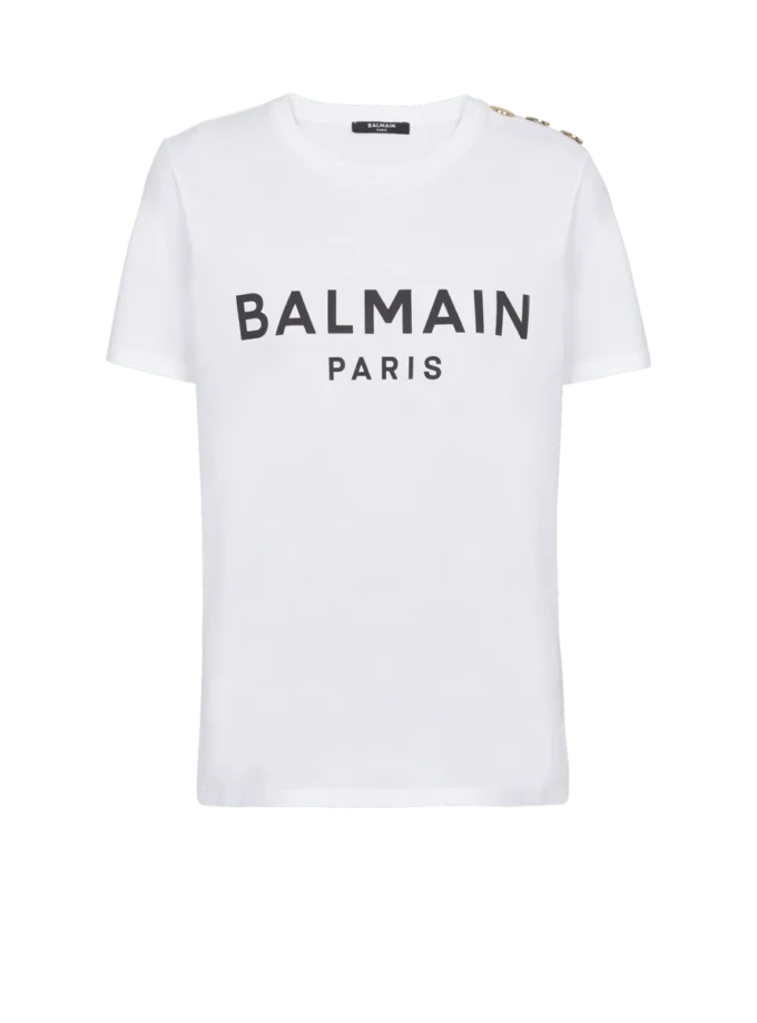 T-shirt med Balmain Paris-tryck T-shirt med Balmain Paris-tryck