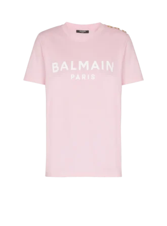 T-shirt med Balmain Paris-tryck