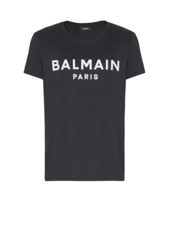 T-shirt med Balmain Paris-tryck