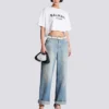 T-shirt med Balmain Paris-tryck T-shirt med Balmain Paris-tryck