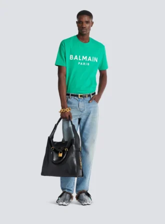 T-shirt med Balmain Paris-tryck