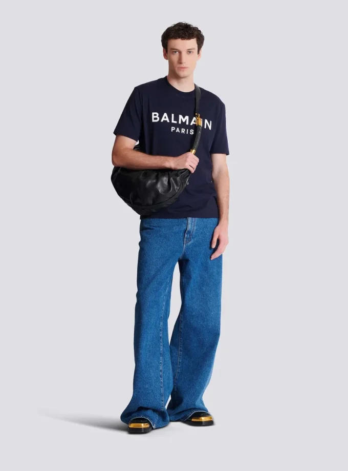 T-shirt med Balmain Paris-tryck