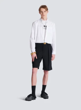 T-shirt med Balmain Paris-tryck