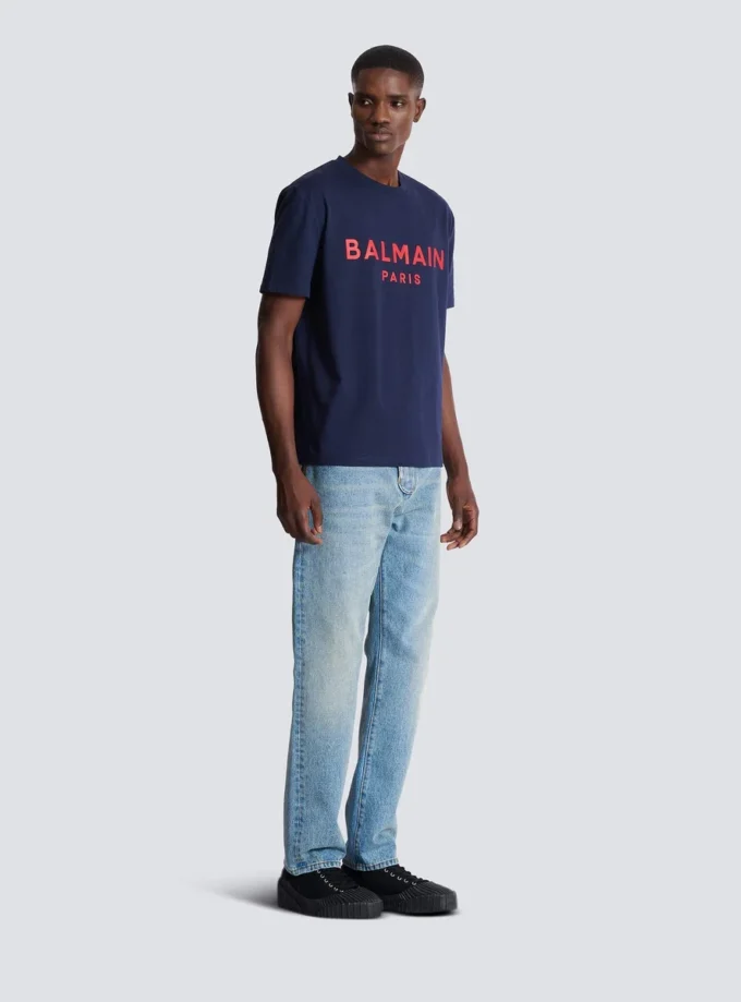 T-shirt med Balmain Paris-tryck T-shirt med Balmain Paris-tryck